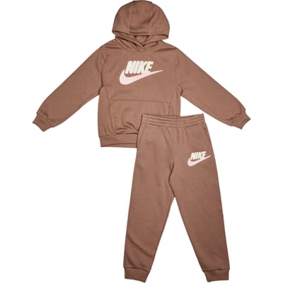 Nike Club Chenille Trainingspakken Peuter - Bruin - Maat 92 - 98 CM - Katoen Fleece