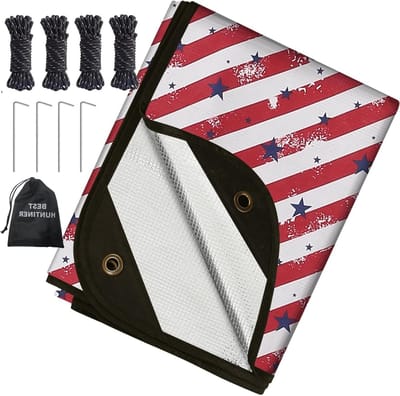 Multifunctionele Geïsoleerde Reflecterende Tarpaulin Thermische Deken - 150cmx213cm Waterdicht voor Redding Camping Wandelen