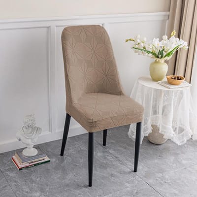 Moderne Decoratieve Elastische Stoelhoes Krasbestendig, Verdikt, Licht Luxe Ontwerp voor Kleine Boogstoelen koffie