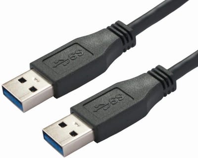 BACHMANN USB 2.0 Kabel, Typ A-A, schwarz, 1 m