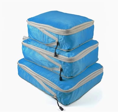 Reis Organizer Set - Bagage Kubussen - Bagage Organiseren - Waterdichte Stof - 3 stuks - Blauw