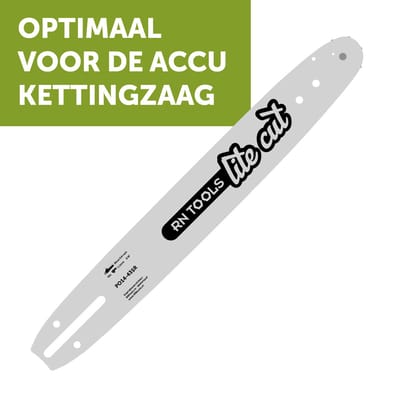 RNtools Kettingzaagblad 35 cm 3/8 1.1 mm (0.043") LiteCut voor Accu Kettingzagen van DeWalt, Milwaukee, Makita en EGO