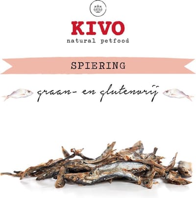 Kivo Petfood Spiering 150 gram - 100% Natuurlijk Graanvrij & Glutenvrij