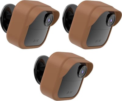 Beschermhoes Camera - Siliconen Skin - Buiten Beveiligen - Waterdicht Krasbestendig - 3 Stuks - Bruin