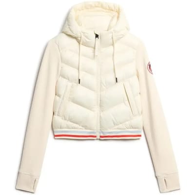 Superdry - Storm Fuji Hybrid bomberjack met capuchon - Dames - Gewatteerde jassen