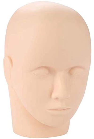 Store_9 - Zachte Rubberen Make-Up Oefenhoofd - Cosmetologie Pop - Voor Wimperverlenging - Eenvoudig te Bevestigen - Realistisch Gezicht - Geschikt ...