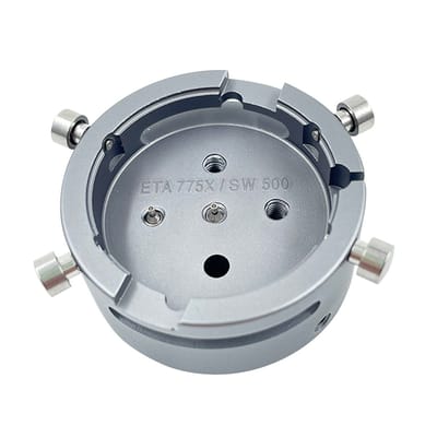Horloge-uurwerkhouder voor ETA 7750 / SW500, van metaal, lichtgewicht ontwerp (ca. 50 g), met accessoires, horlogemakersgereedschap