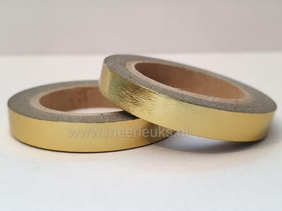 Meer Leuks Washi Tape Foil Goud - Masking tape met glanslaagje - 2 rollen