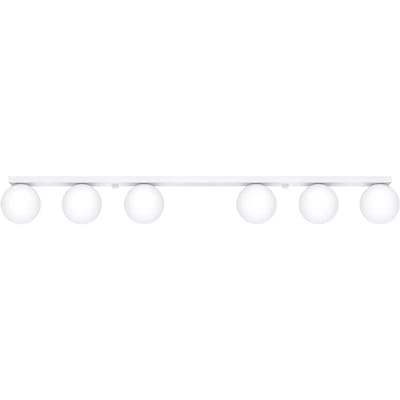 Sollux Lighting Plafondlamp Yoli - 14.5x120x12cm - G9 - wit - staal/glas