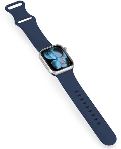 Bandje Geschikt voor Apple Watch 1, 2, 3, 4, 5, 6, 7, 8, 9, 10, 11, SE - 42/44/45/46 mm Siliconen Verstelbaar Polsband - Horloge Bandje - Donkerblauw