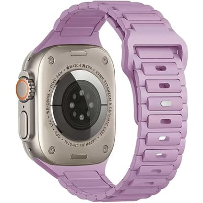 123watches bandje Raveo - siliconen - paars - 38 · 40 · 41 & 42 mm - Geschikt voor Apple Watch series 1/2/3/4/5/6/7/8/9/10/11/12/SE/SE2/SE3