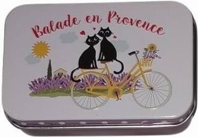 Metalen blik voor zeep Balade en Provence - Vintage voorraadblik - Franse handzeep - Marseille zeep Marseillezeep