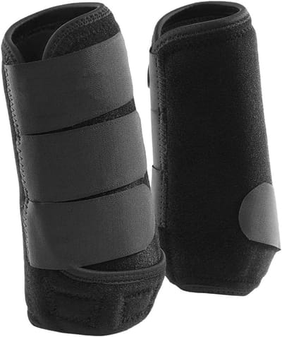 Paarden Beenbeschermers - Paardensport Uitrusting - Paardrijden Training - Schokabsorberend Neopreen - 20 x 13 x 3 cm - Zwart