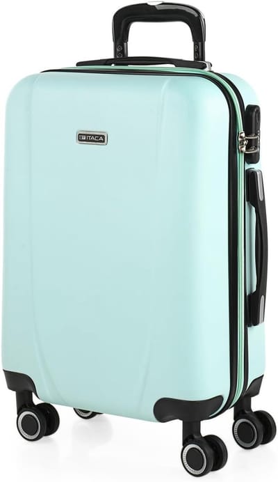 Kleine ABS Koffer - Handbagage Koffer - Vliegtuig Reizen - Dubbele Draaiwielen - 38 x 20 x 55 cm - Mintgroen