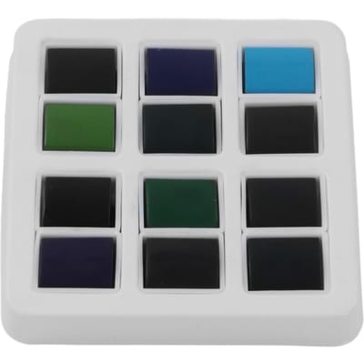 12 Stuks Aquarelverf Set Donkere Kleur Oceaan Bos Serie Milieubescherming Schilderen white