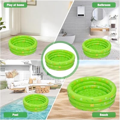 Opblaasbaar kinderbadje, pvc, opblaasbaar bad voor kinderen, 85 x 30 cm, opblaasbaar zwembad voor kinderen, buiten, balkon, thuis, zomer, water, party, zwembad