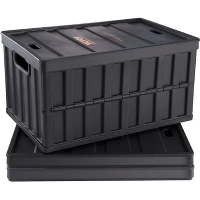 VEVOR Set van 3 65L Professionele Vouwdozen van PP Transportdoos met Deksel, Opvouwbare Opbergdoos met Handvat, Stapelbare Dozen, Opbergdoos, Vouwdozen, Stapeldozen voor Opslag en Transport