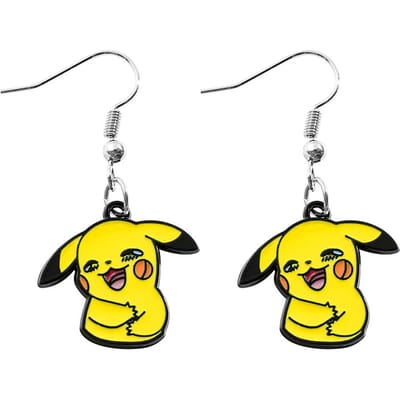 Anime Pokemon Metalen Speelgoed Schattig Figuur Pikachu Squirtle Psyduck Charmander Feestornament Cosplay Cadeau Duurzaam Premium Kwaliteit yellow