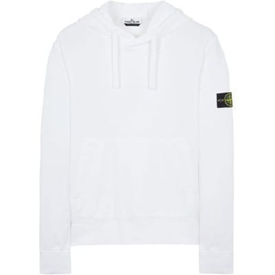 Stone Island Automne Sweat à Capuche Uni Hommes sweats à capuche Blanc 761564151-V0001 S white