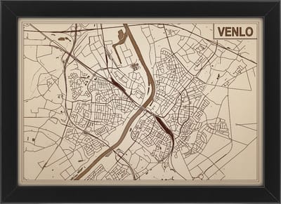 Decoratief Beeld - Houten Van Venlo - Hout - Bekroned - Bruin - 21 X 30 Cm