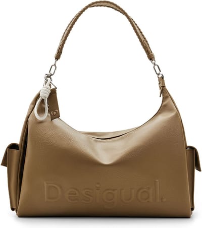 Desigual Schoudertas Half Logo 24 Shoulder Bag Green Kaki