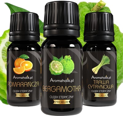 Aromaholik - Citrus Essentiële Olie Set - Bergamot - Sinaasappel - Citroengras