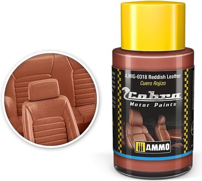 AMMO by Mig Jimenez Hobbyverf Acrylverf - MIG 0318 Cobra Motor Paints - Reddish Leather - Matt - Acryl - 30ml Verf potje - 30 ml