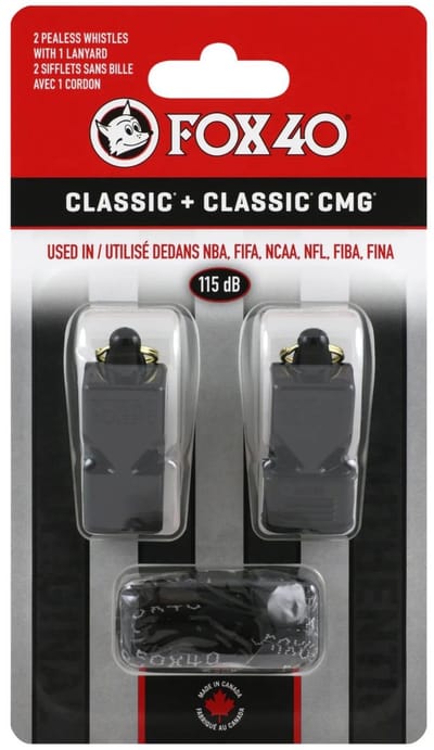 Fox 40 scheidsrechtersfluit - duopack - Fox 40 Classic & Fox 40 Classic CMG