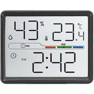 Horloge Simple Horloge Pratique Température et Humidité Horloge Magnétique Multifonctionnelle pour Réfrigérateur