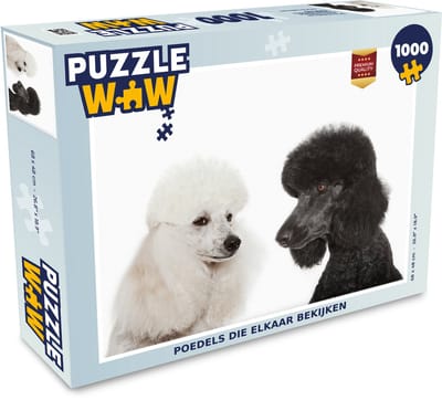 Puzzel Poedels die elkaar bekijken - Legpuzzel - Puzzel 1000 stukjes volwassenen