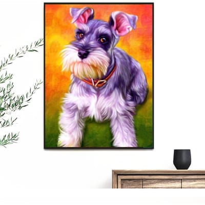 5D Doe-het-zelf Diamantschilderij Dier Hond Volledig Rond Strass Afbeelding Borduurwerk Verkoop Diamant 40X50