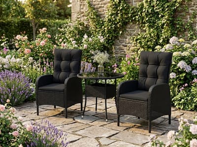 Luxe Loungeset – Weerbestendig – Zwart – Industrohome