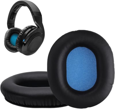 kwmobile 2x oorkussens geschikt voor Sennheiser HD8 / HD8 DJ / HD6 MIX - Earpads voor koptelefoon in zwart