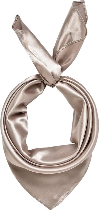 Emilie scarves - sjaal - satijn - champagne beige - vierkant 60*60 cm