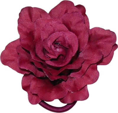1 Roosje groot met duckklem+elastiek bordeaux rood - Herfst - Herfstkleuren
