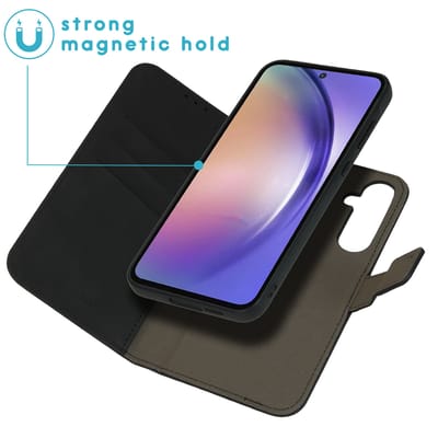 imoshion Hoesje - Geschikt voor Samsung Galaxy A55 (5G) - Uitneembare 2-in-1 Luxe Bookcase - Zwart