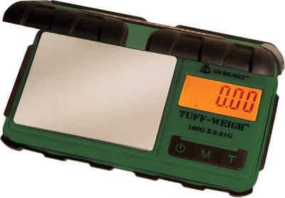 On Balance Tuff-Weigh TUF-200-GN digitale precisieweegschaal – 200 g × 0,01 g – groen/zwart – 1 stuk