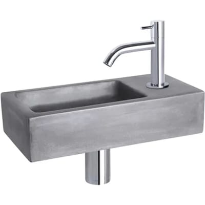 Differnz Fonteinset Mix&match Ravo Beton Gebogen Chroom