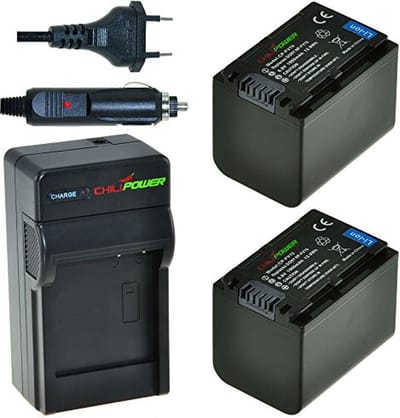 2 x NP-FV70 accu's voor Sony - inclusief oplader en autolader - Origineel ChiliPower