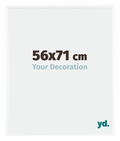 Your Decoration - Fotolijst 56x71 cm - Kunststof - Wit Hoogglans - Bordeaux