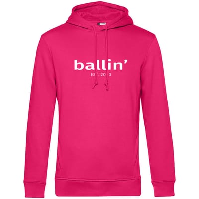 Heren Hoodies met Ballin Est. 2013 Basic Hoodie Print - Roze - Maat XS