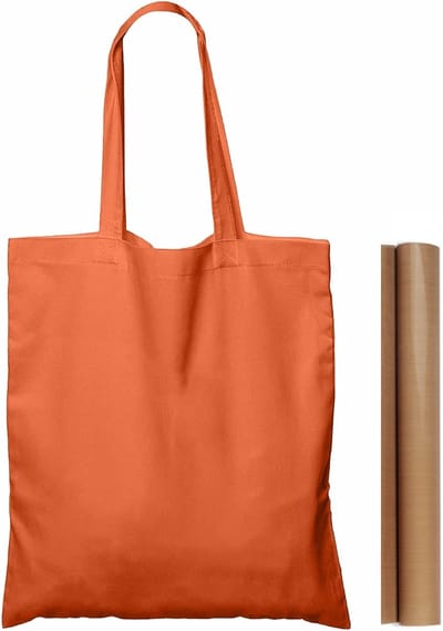 Katoenen Tassen - Draagtassen Stoffen - Boodschappen & Hobby - Inclusief Teflon Vel - 38x40 cm - Natuurlijk