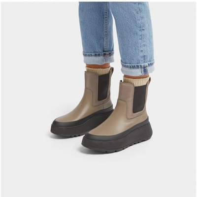 FitFlop F-Mode Waterbestendige Flatform Chelsea Laarzen GRIJS - Maat 42