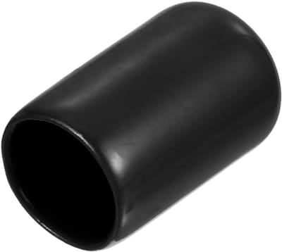 25x Zwarte Ronde Rubberen Eindkappen 12,5 mm ID - Beschermdoppen voor Schroeven, Buis en Meubelpoten