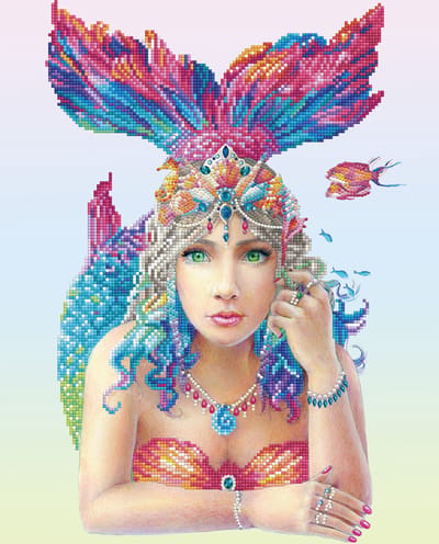 Diamond Painting Volwassenen - Ronde Steentjes - Volledig Pakket - Hobby - Diamond Dotz® - DD11.003 - Mystic Mermaid 51 x 41 cm