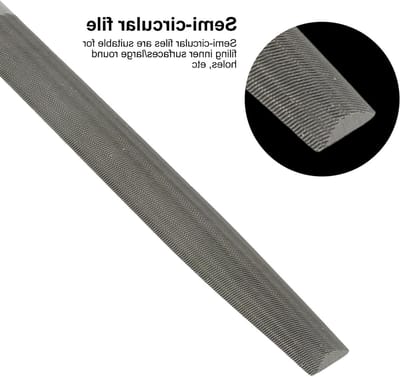 Professionele half ronde metalen vijl van koolstofstaal voor houtbewerking en ambachten, 320 mm, ideaal voor metaal en houtwerk