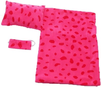 Poppenslaapzak Set - Poppenaccessoires - Poppen aankleden - Inclusief Oogmasker - 45 cm poppen - Roze