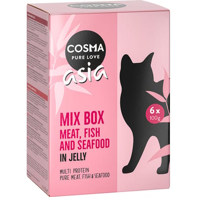 24x100g Maaltijdzakjes Mix (6 Smaken) Cosma Asia Kattenvoer