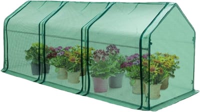 Mini Kas - Plantenhuisje Tuin - Planten Beschermen - Toolless Montage - 95x36x36 Inch - Groen