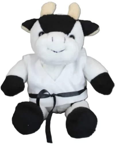 Knuffel Koe in Gi met Zwarte Band